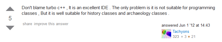 Turbo C++ is suitable for history classes though