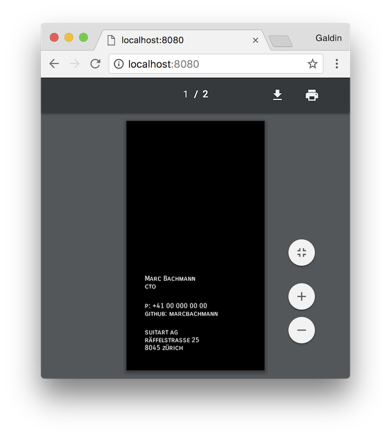 Sample repo screenshot